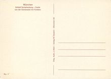 CPM Munchen Castle von der Gartenseite mit Fontane 