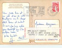 CPM Dolmen dans la lande bretonne 