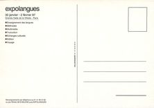 CPM Grande Halle de la Villette Paris Expolangues