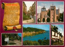 CPM Saint Brieuc La rue St Guillaume la cathedrale St Etienne le port du Legue et les vieilles maiso