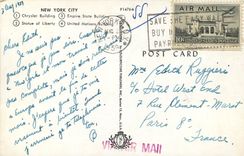 CPM Greetings from New York City Chrysler Building Statue of Liberty Empire Statue Building United N