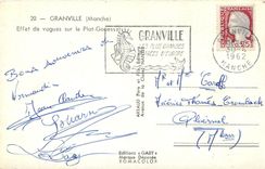 CPM Granville Manche Effet de Vagues sur le Plat Gousset 