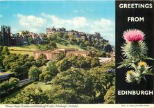 CPM Prince Street Gardens and Edinburgh Castle Edinburgh Scotland 