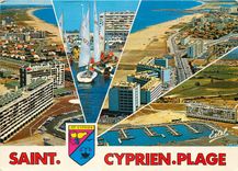 CPM Souvenir de Saint Cyprien Plage Pyrenees Orientales 