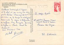CPM Souvenir de Saint Cyprien Plage Pyrenees Orientales