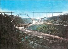 CPM Construction du Viaduct de Garabit par Eiffel 