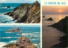 CPM La Pointe du Raz La pointe par gros temps et coucher de soleil sur le Raz de Sein 