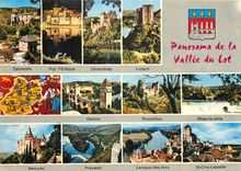 CPM Panorama de la Vallee du Lot Cabrerets Puy l'Eveque Cenevieres Luzech 