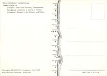 CPM Costa Dorada Tarragona Cathedrale Jardin de le cloitre et clocher 