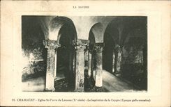 Chambery CPA Eglise St hones of Lemenc the baptistry of the crypt (Roman time gallo)