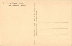 Chambery CPA the fountain of the elephants