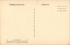 Chambery CPA der Brunnen der Elefanten Statue des Generals Boigne