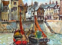 CPM La Normandie Honfleur (Seine Mar) Un coin du Port