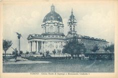 CPA Torino Chiesa Reale di Superga e Monumento Umberto I