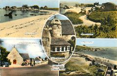CPM Tregastel Cotes du Nord La plage du gouffre Cas Pars La chapelle Sainte Anne du Roc Hau
