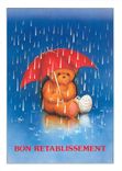 CPM Bon retablissement Ours en peluche