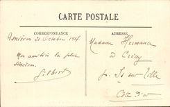 Asnieres CPA the town hall and the park