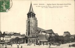 Paris CPA Church Saint Germain of Close Abbey