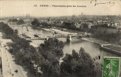 Panorama Paris-CPA genommen vom Louvre