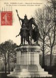 Paris CPA Statue de Charlemagne Roi des Francs et empereur d'occident 742-814