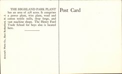 The United States CPA Highland Park Seedling Ford Motor Company Automobile Because Car