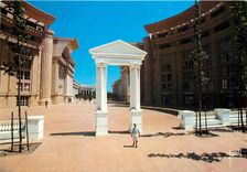 CPM Montpellier Herault A Antigone perspective sur l'Agora et la Maison des Syndicats 