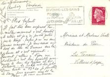 CPM Souvenir de Lyon Les Colonnes Romaines et le Mont Blanc Le Port au Crepuscule 