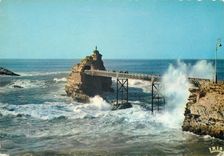 CPM Biarritz Rocher de la Vierge 