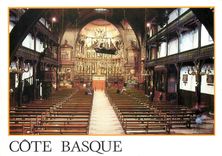 CPM Cote Basque L'eglise de Saint Jean de Luz 