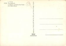 CPM Lyon Vue generale La Saone la Chaine des Alpes et le Mont Blanc 