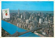CPM New York City looking southwest with the Queensboro Bridge in the foreground 