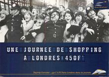CPM Une journee de shopping a Londres Eurostar Police