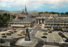 CPM Nancy La Plage Stanislas l'Arc de Triomphe et l'Eglise Saint Epvre 