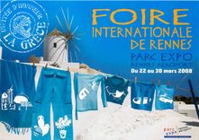 CPM Foire Internationale de Rennes Paris Expo Moulin a vent