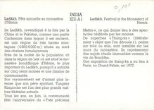 CPM India Ladakh Fete annuelle au monastere d'Hemis