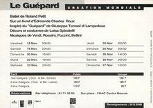 CPA Le Guepard du 18 au 27 novembre 94 Opera de Marseille