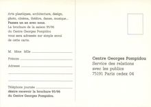 CPA 95 96 Le laissez passer annuel de 130f a 230f Paris Centre Georges Pompidou