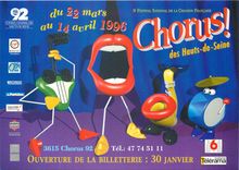 CPA Du 22 mars au 14 avril 1996 Chorus des Hauts Seine