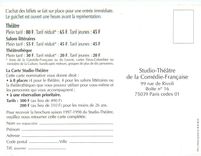 CPM Saison 1997 1998 Theatre Roland Topor l'hiver sous table du 13 oct au 22 novembre Paris Comedie 