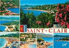 CPM La Cote d'Azur Varoise Commune du Lavandou Saint Clair (Var) La Plage Vue generale