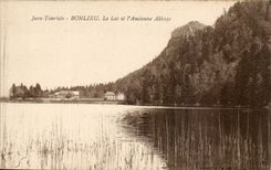 Bonlieu Jura-tourist it Lake and the Old Abbey - CPA