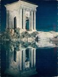 CPM Montpellier Herault Le Peyrou vu la nuit Le Chateau d'eau 