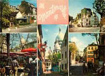 CPM Paris en flanant Montmartre Rue du Chevalier de la Barre et le Sacre Coeur 
