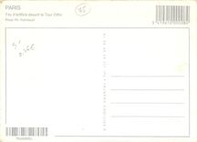 CPM Paris Feu d'artifice devant la Tour Eiffel 