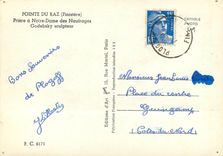 CPM Pointe du Raz Finistere Priere a Notre Dame des Naufrages Godebsky sculpteur 