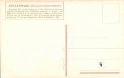 CPA Kellermann Alsacien ne a Strasbourg Guerre de 7 ans Revolution Valmy Napoleon