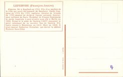 CPA Lefebvre Alsacien ne Rouffach Marechal de France Garde imperiale Duc de Dantzig Madame Saint Gene