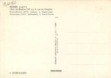 CPM Rennes L et V Hotel de Blossac rue du Chapitre 