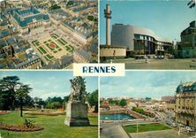 CPM La Bretagne Rennes Le Palais de Justice et le Square 