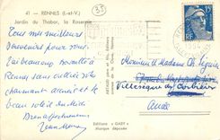 CPM Rennes I et V Jardin du Thabor La Roseraie 